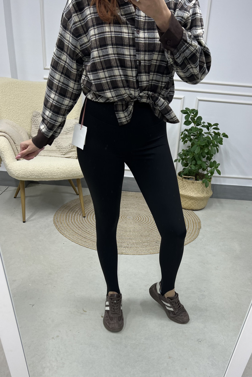 legginsy piętka czarne 