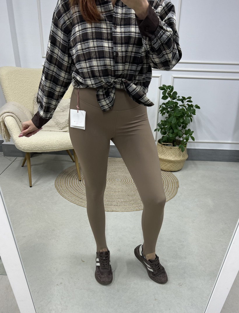 legginsy piętka beż