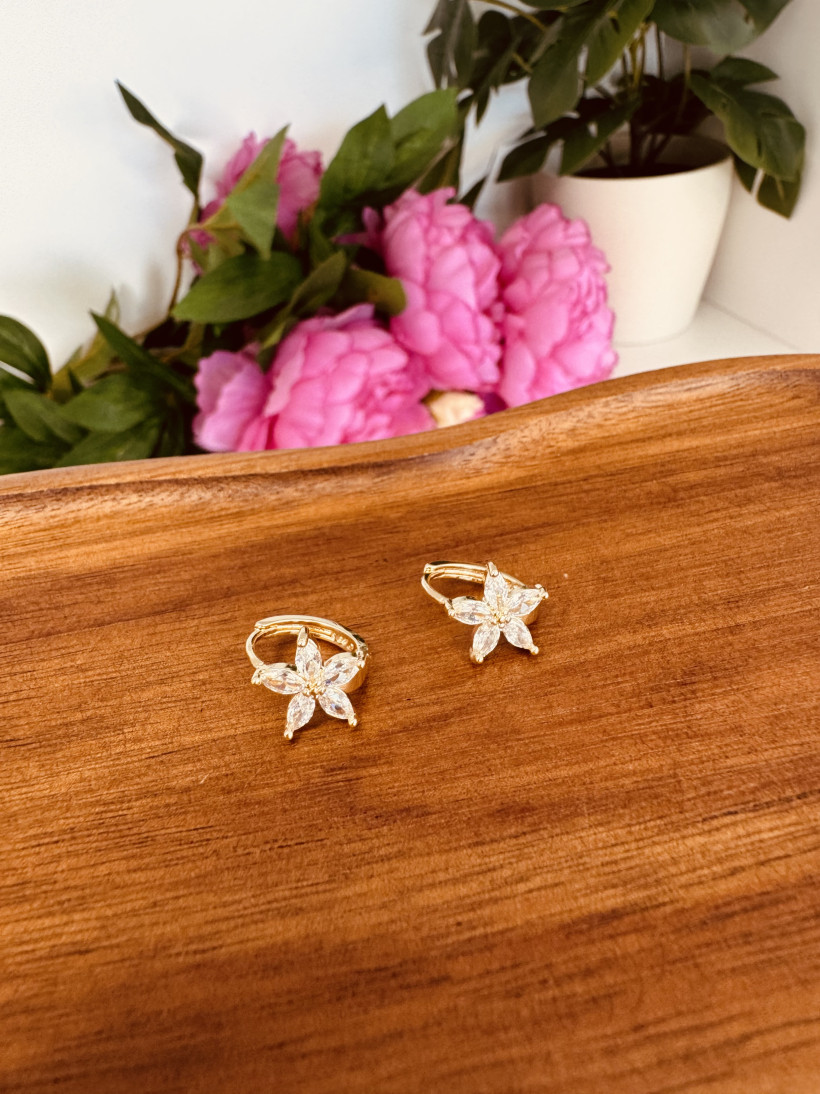 Kolczyki kwiat 13705 K