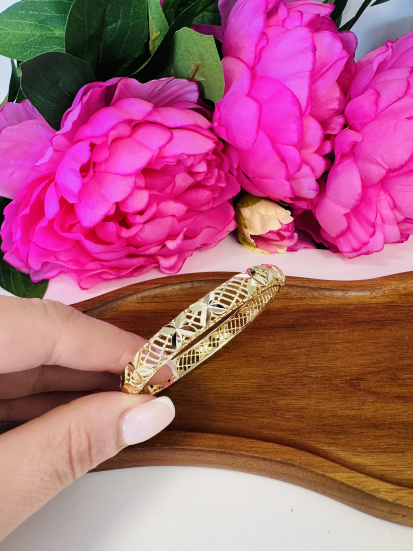 Bransoletka sztywna kwiat 13701 N