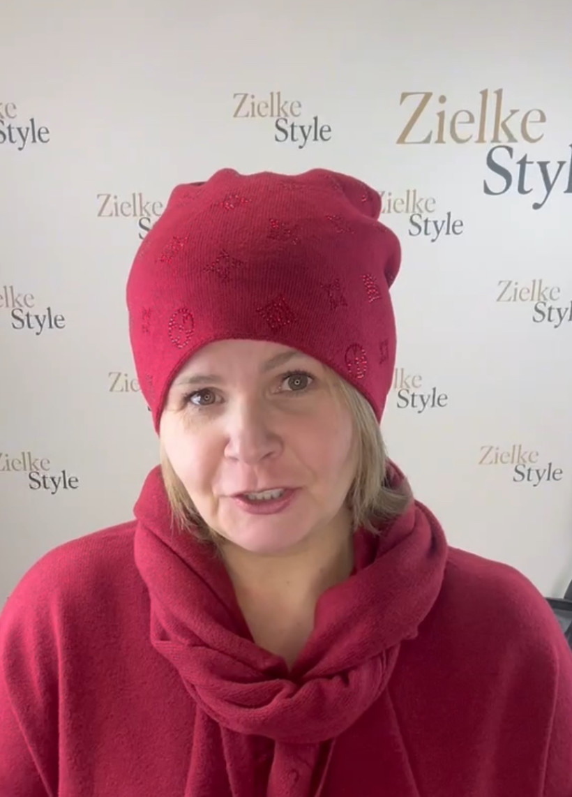 Czapka z nadrukiem luizki - 2325 - bordo