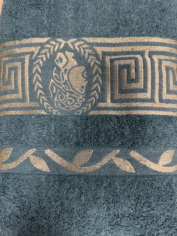 Ręcznik złoty wyszywany wzór 70/140 - 13622 - morski