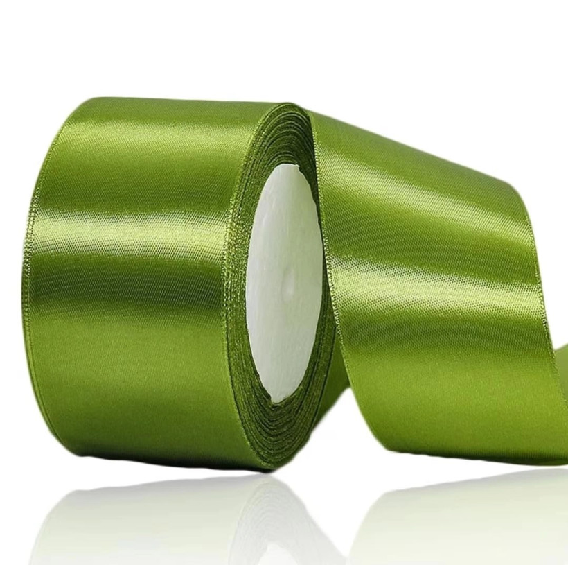 zielona wstążka satynowa (D2)