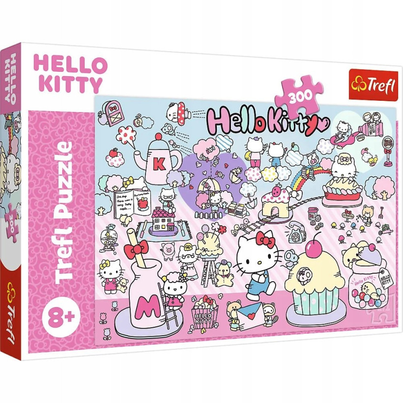 PUZZLE el.300 Poznaj swiat Hello Kitty