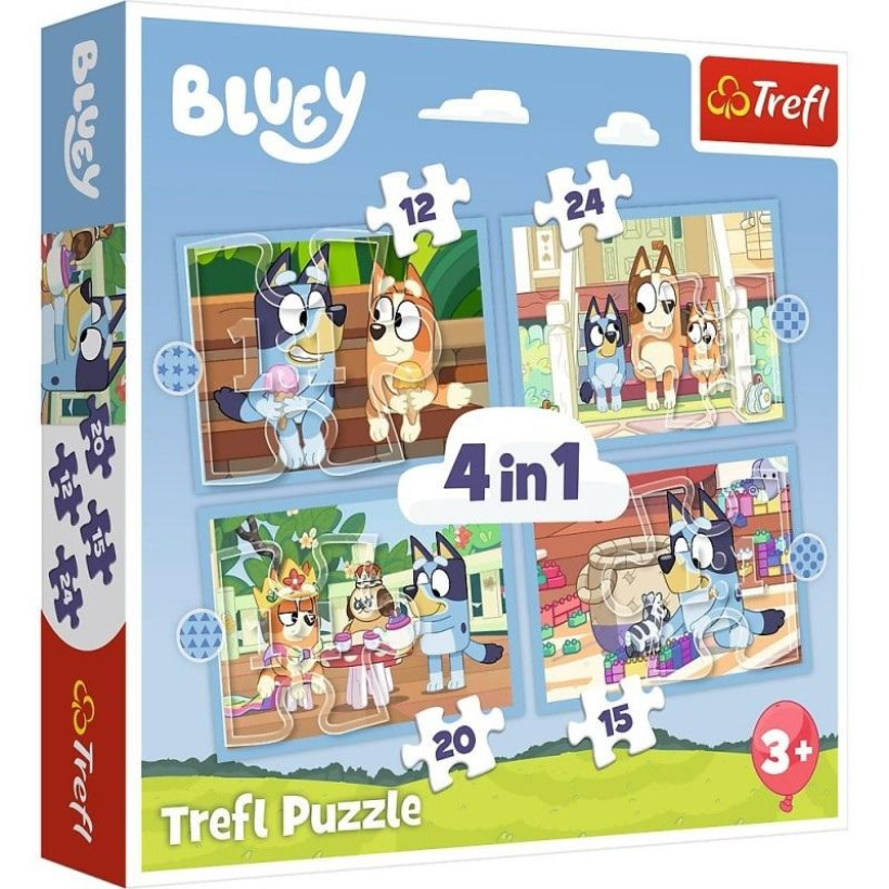 PUZZLE 4w1 - Bluey i jego świat TREFL 34637