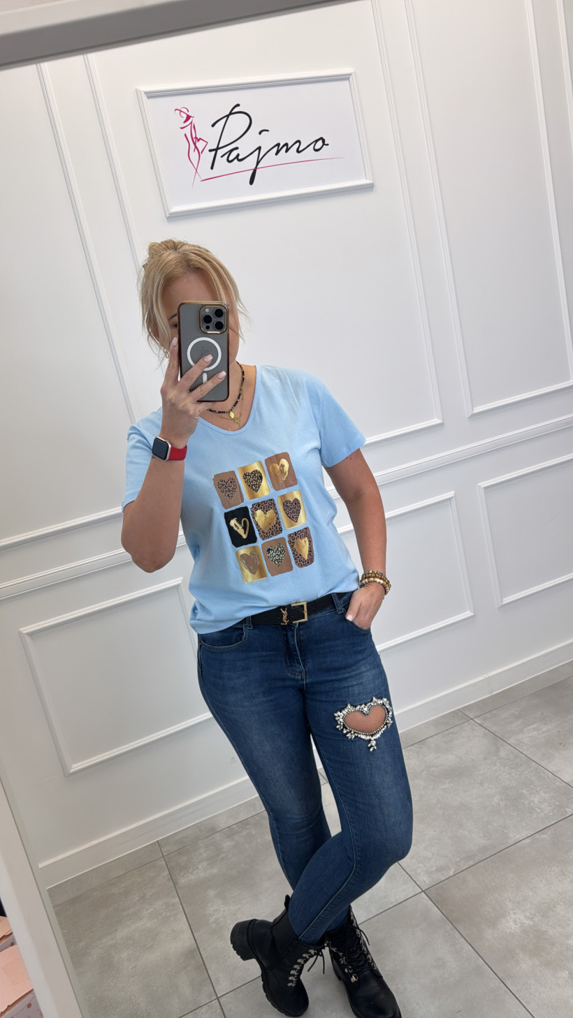 Bluzka panterka serce 12963