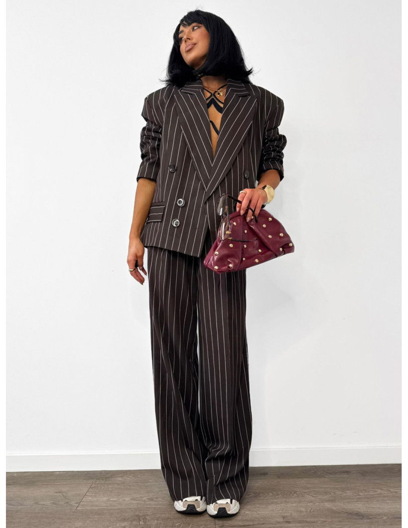 LA MILLA SPODNIE CZEKOLADA W PASKI