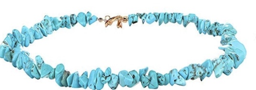 naszyjnik z niebieskich kamieni