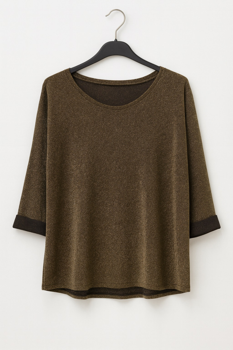 Bluzka nietoperz złota