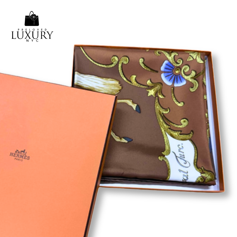 HERMES Carré 90 Scarf Silk Multicolor