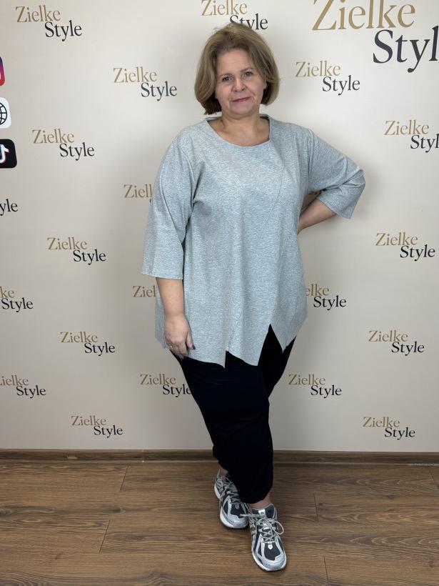 Italia nr 6 - Tunika jednokolorowa ukośne przeszycia - 1810 - popiel