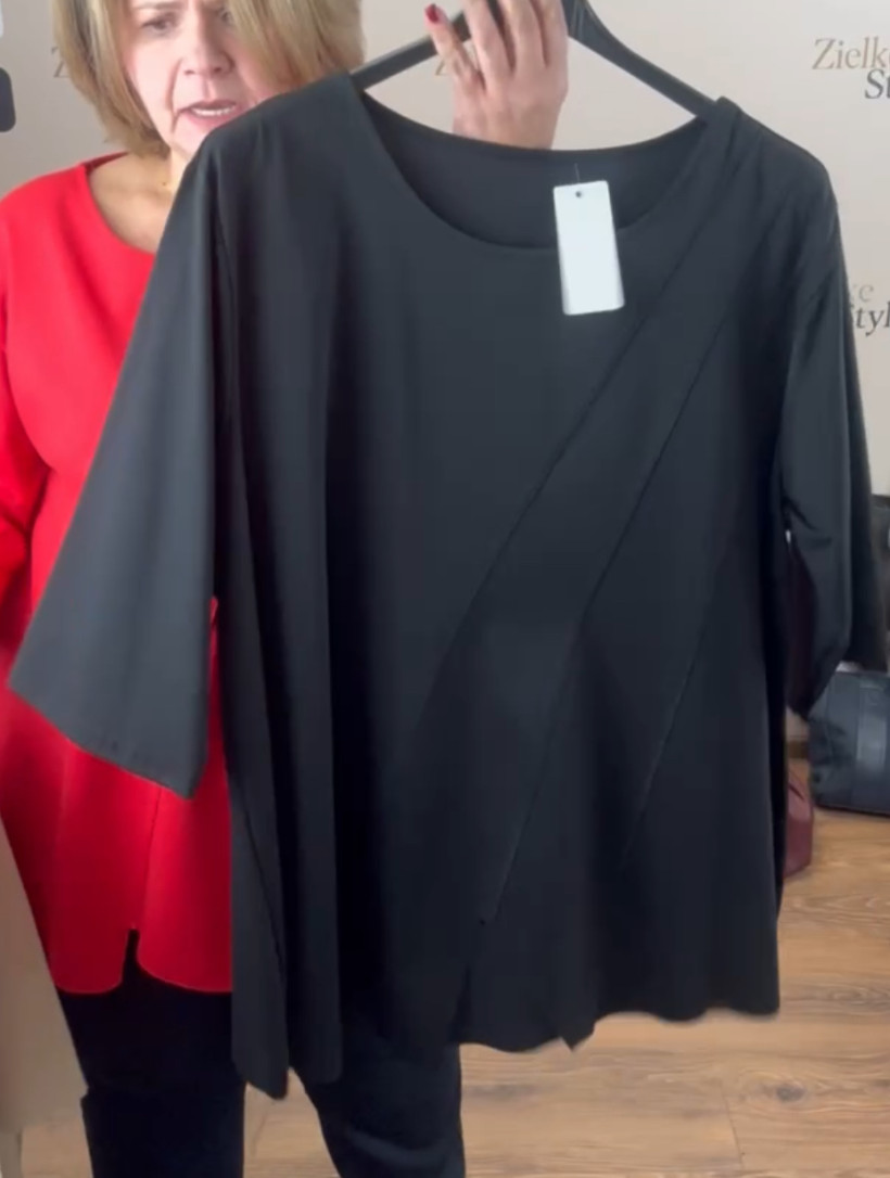 Italia nr 6 - Tunika jednokolorowa ukośne przeszycia - 1810 - czarna