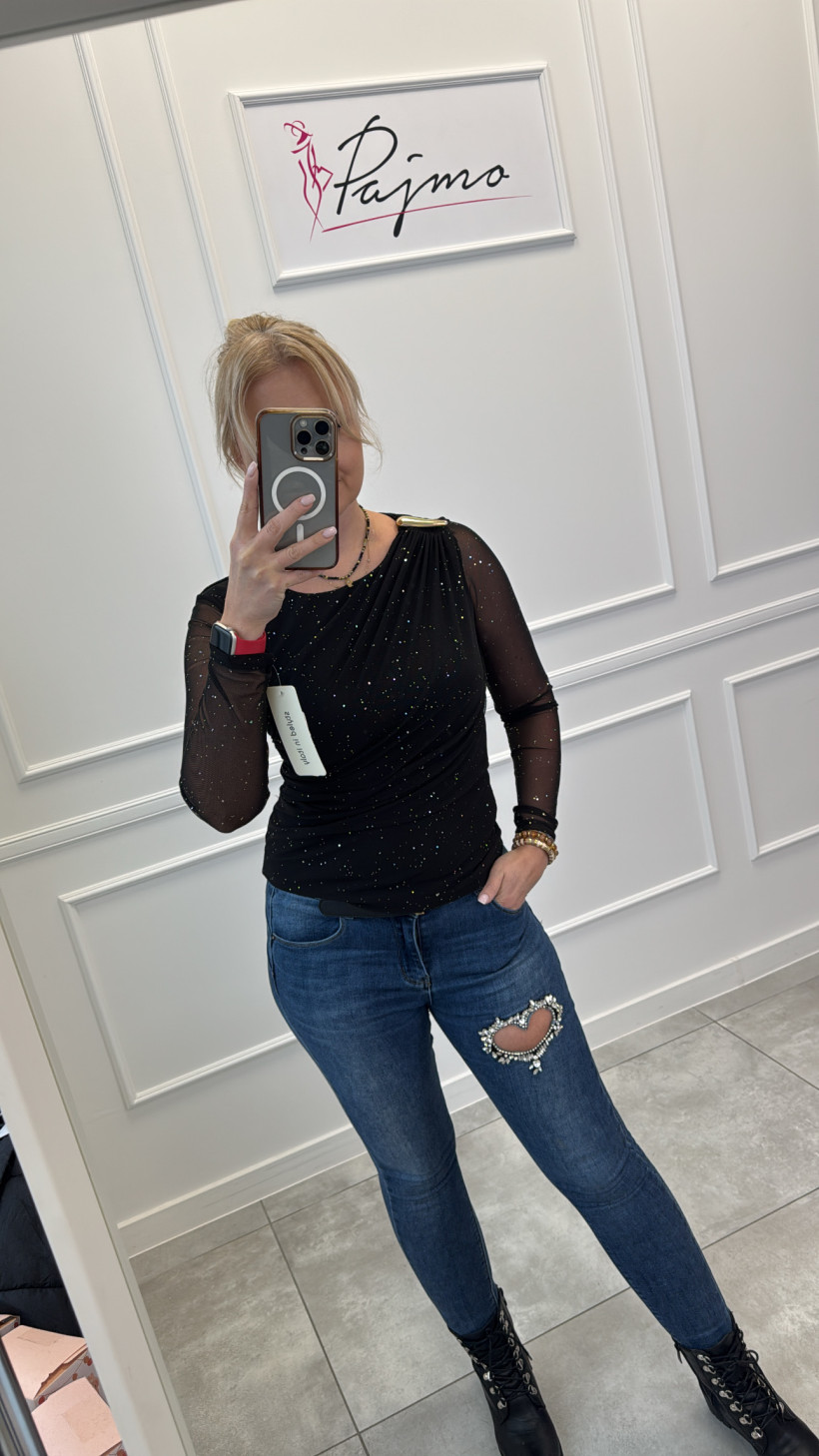 Bluzka połyskujące drobinki 14004