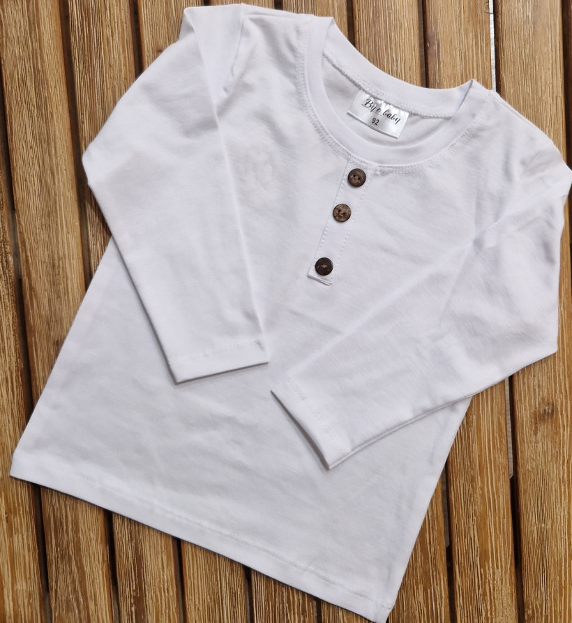 BLUZKA BIAŁA  GUZICZKI BY O BABY