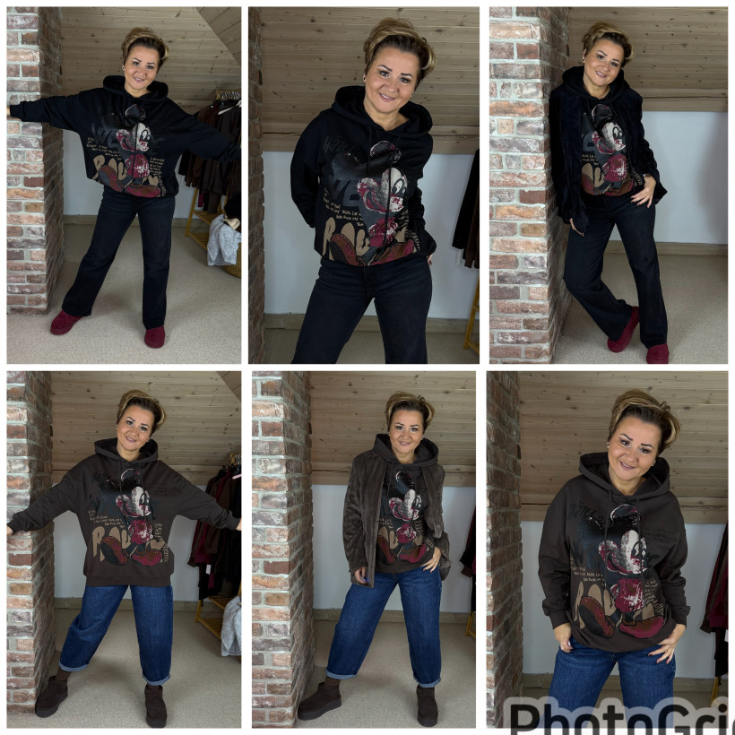 Bluzy  z myszka MEGI - kaptur 