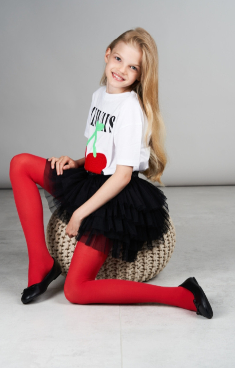 Rajstopy 40 den czerwone