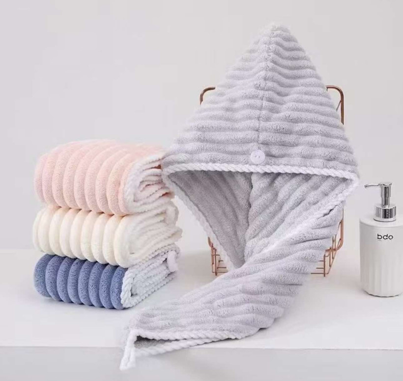 Turban do włosów YM-02 z zapięciem na guzik