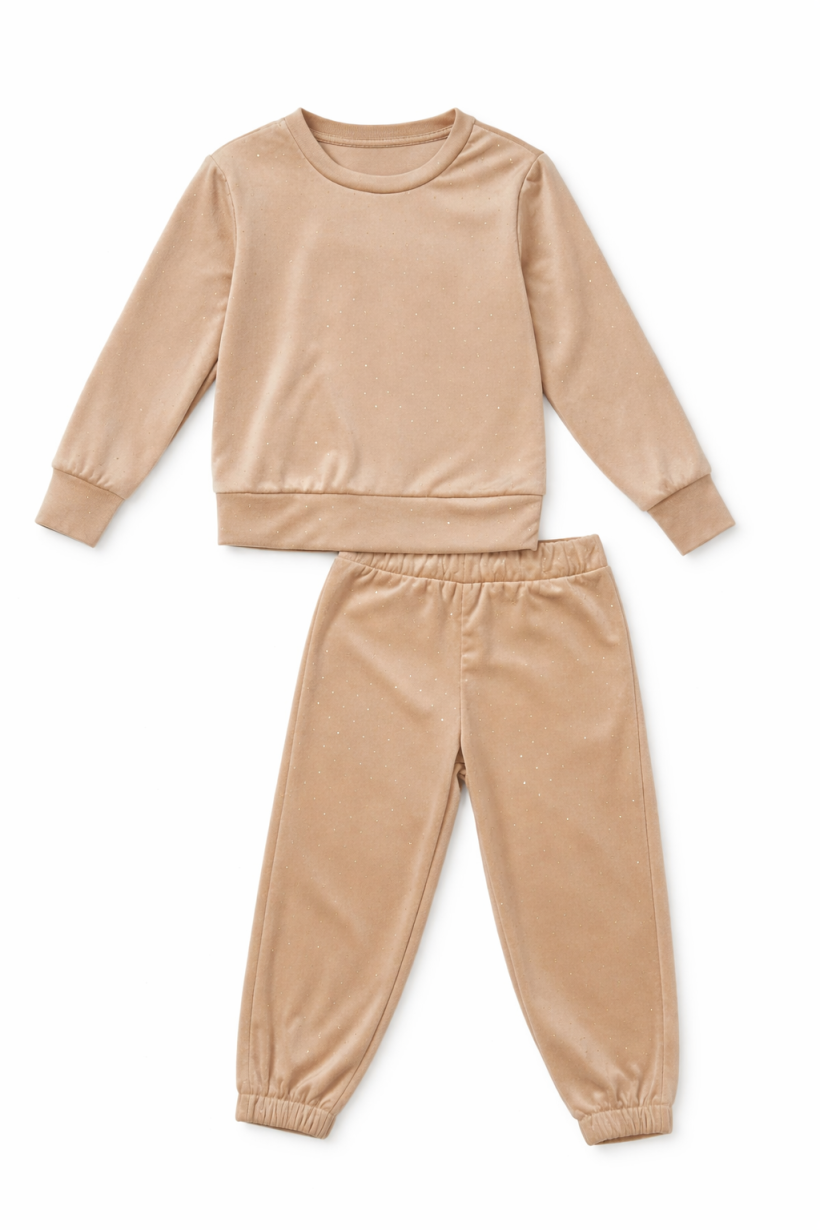 W Komplet 2cz bluza I SPODNIE BLINK BLINK 25596- BEŻ