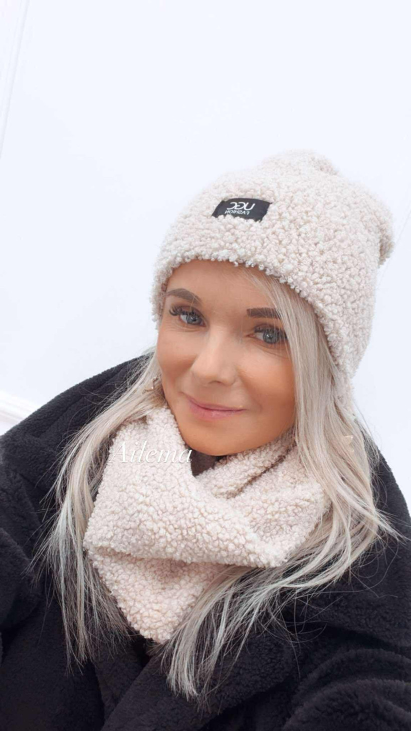 WYPRZEDAŻ Komplet czapka i komin kk1415 bukla 