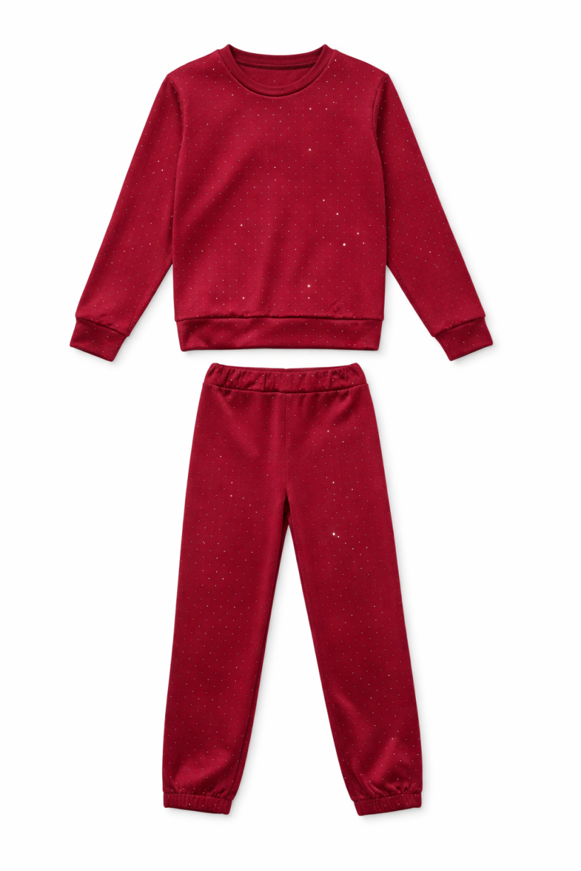 W Komplet 2cz bluza I SPODNIE BLINK BLINK 25596-CZERWONY 