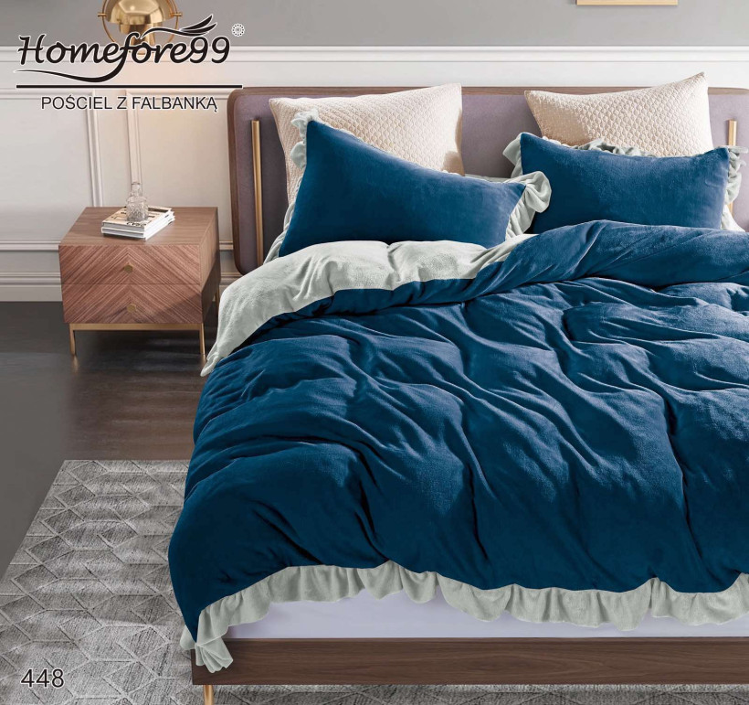 Komplet pościeli miś KF448 granatowa 