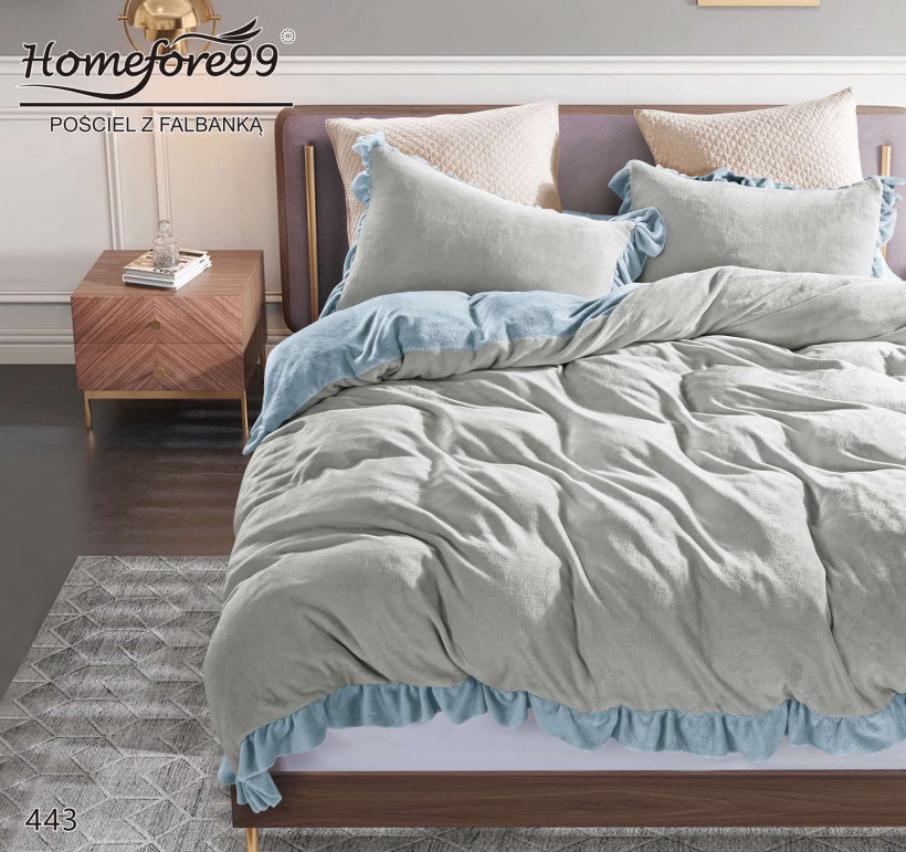 Komplet pościeli miś KF443  popiel 