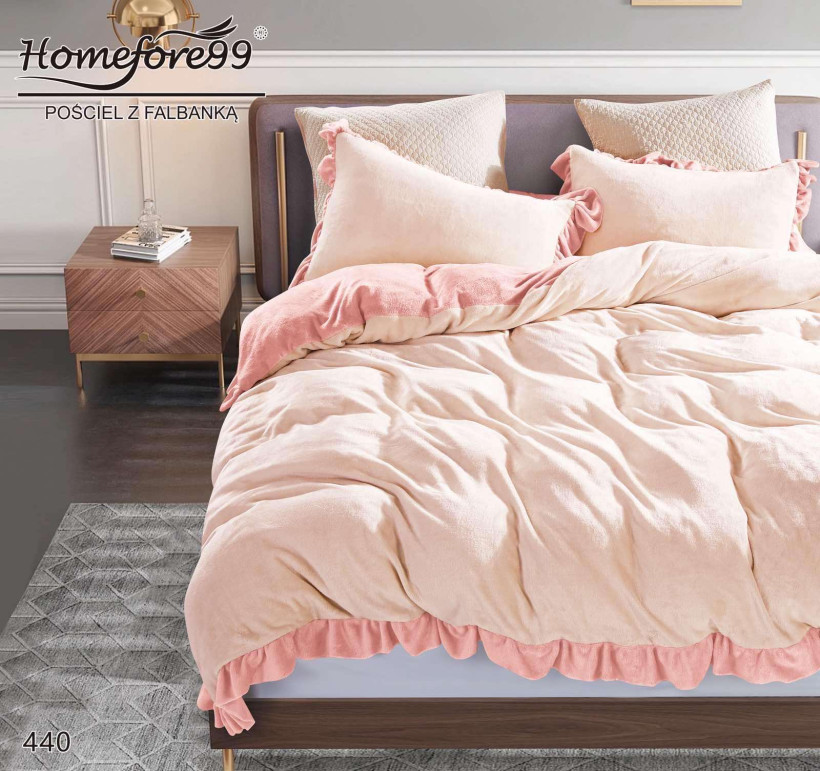 Komplet pościeli miś KF440 puder