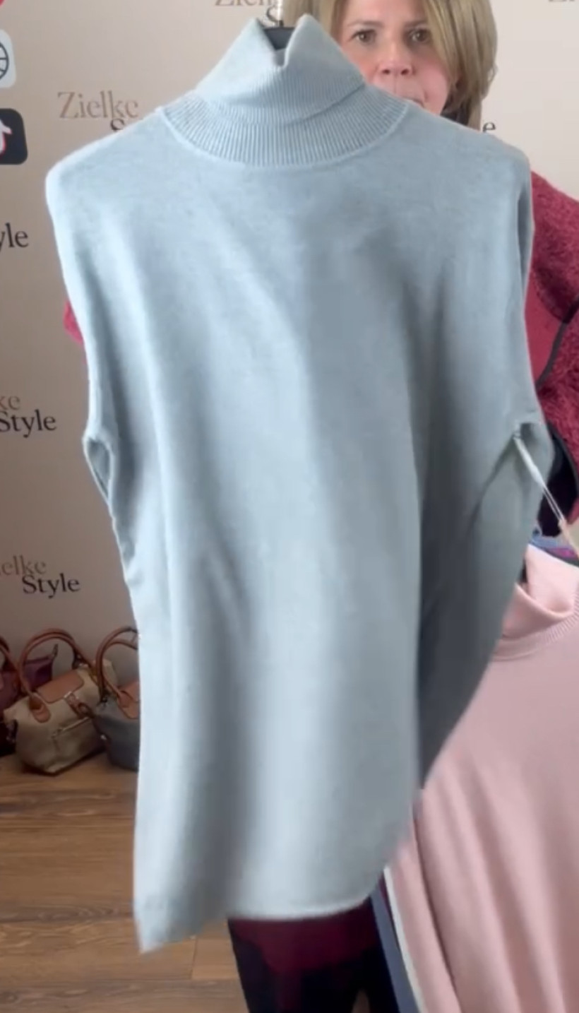 Golf jednokolorowy - les - (s/m, l/xl) - 8133 - popiel