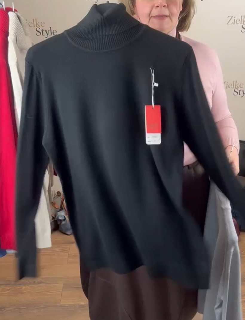 Golf jednokolorowy - ht - (l/xl) - 667 - czarny