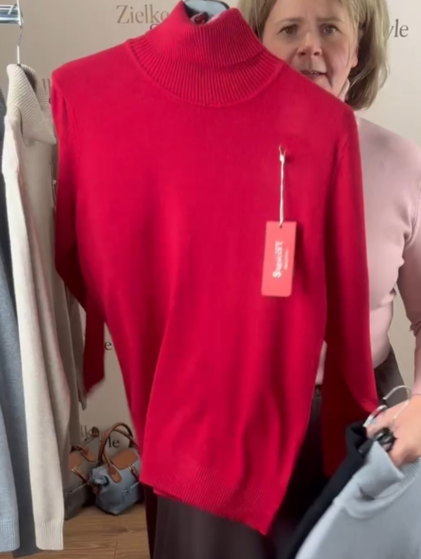 Golf jednokolorowy - ht - (l/xl) - 667 - czerwony