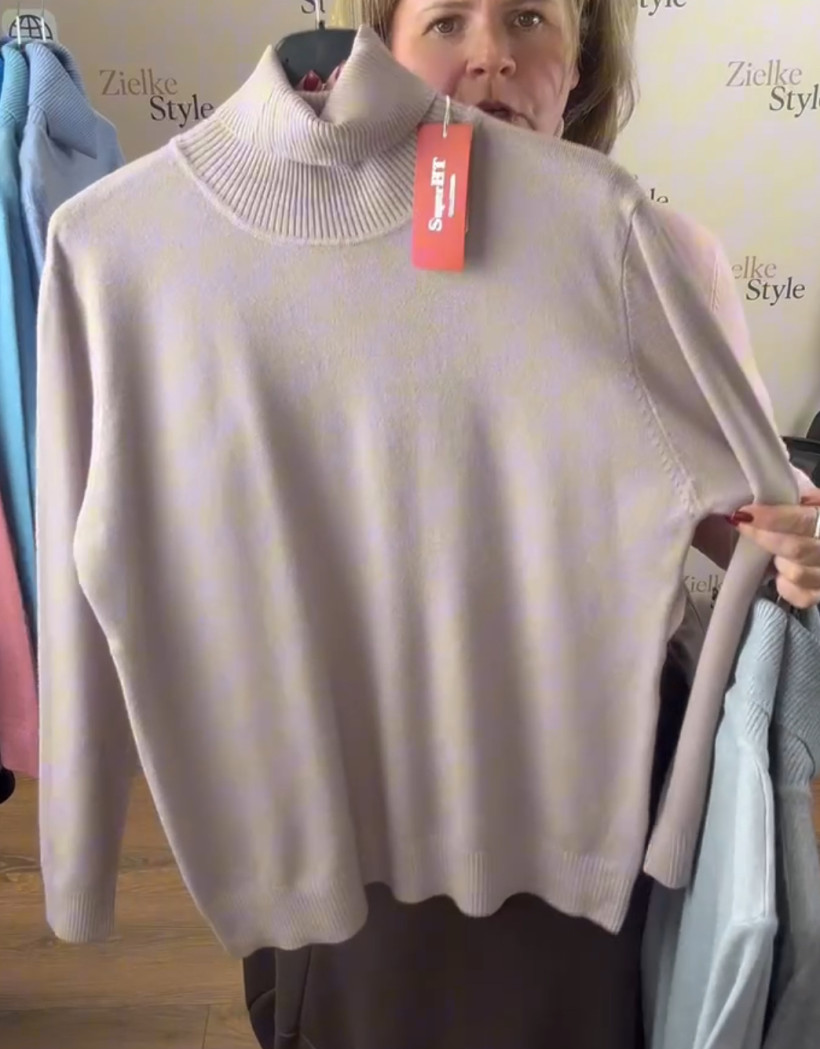 Golf jednokolorowy - ht - (xl/2xl, 2xl/3xl) - 667 - staro różowy