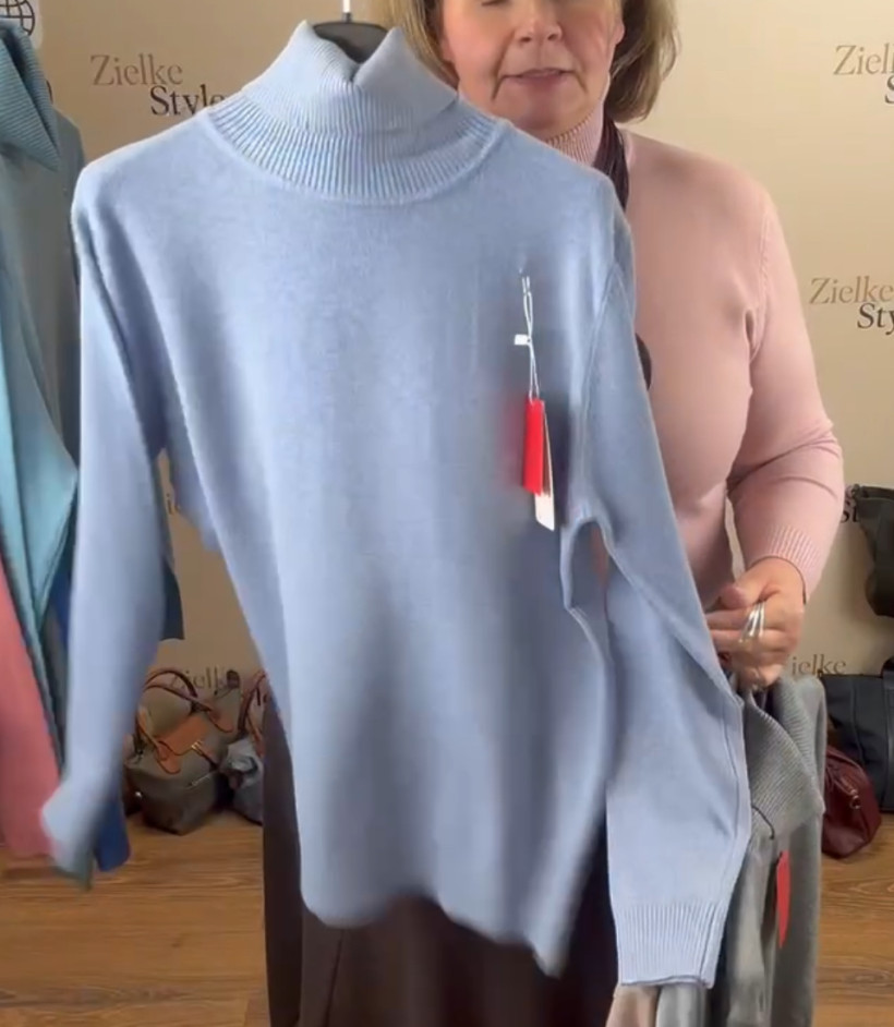 Golf jednokolorowy - ht - (xl/2xl, 2xl/3xl) - 667 - niebieski