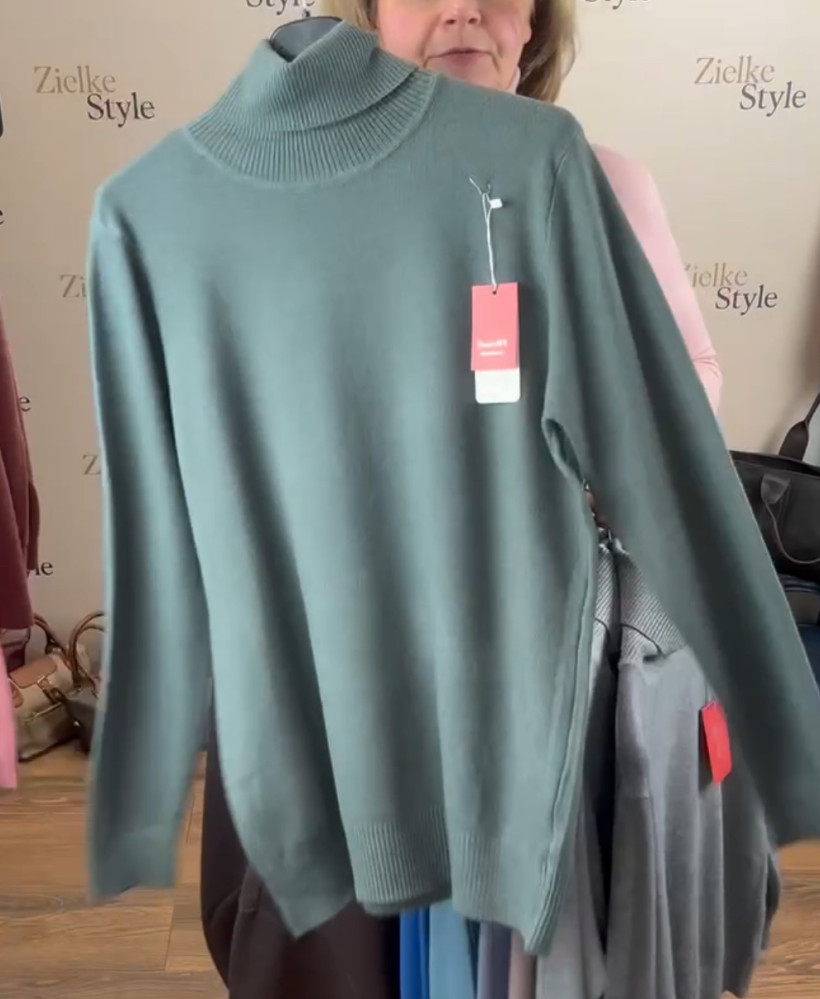 Golf jednokolorowy - ht - (xl/2xl, 2xl/3xl) - 667 - oliwka