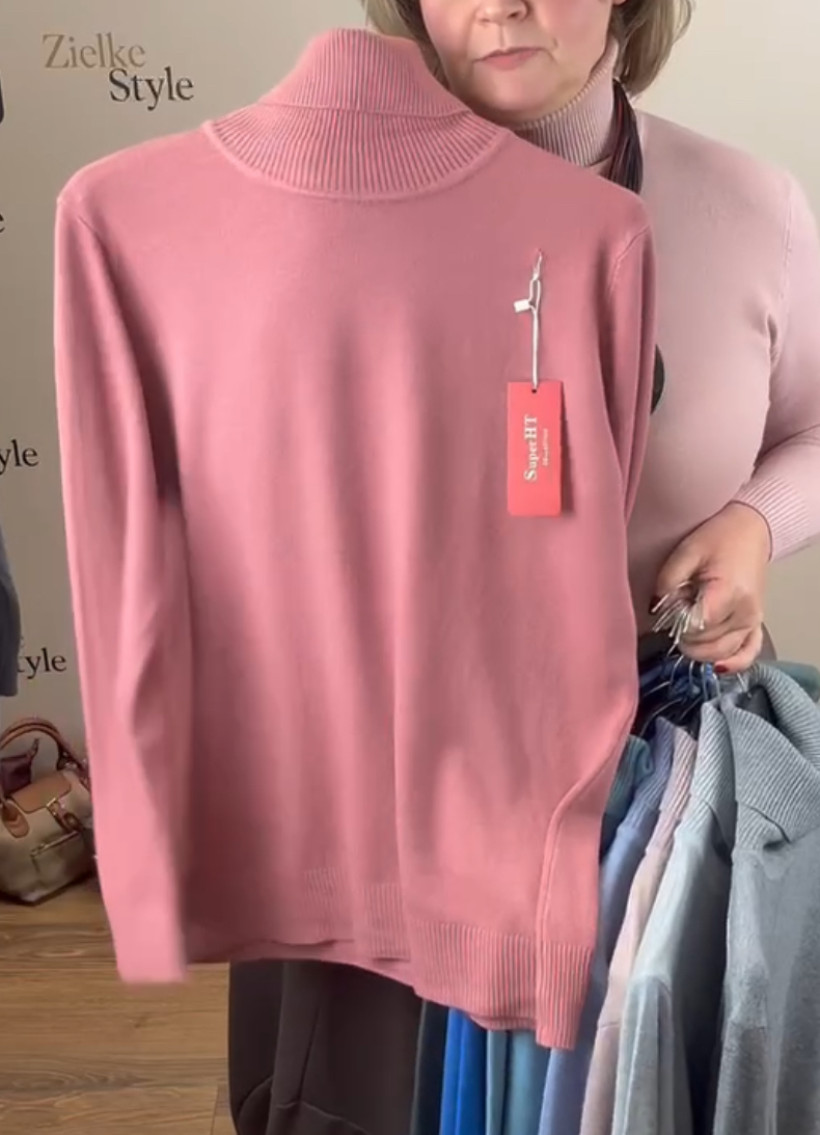 Golf jednokolorowy - ht - (xl/2xl, 2xl/3xl) - 667 - zmrożona malina 