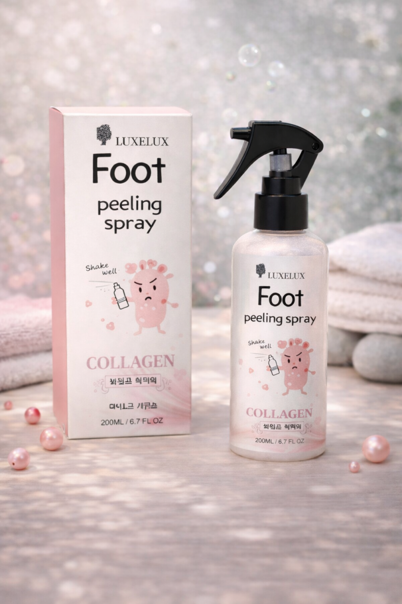 Kolagenowy peeling kk1428 do stóp w sprayu Luxelux 200ml