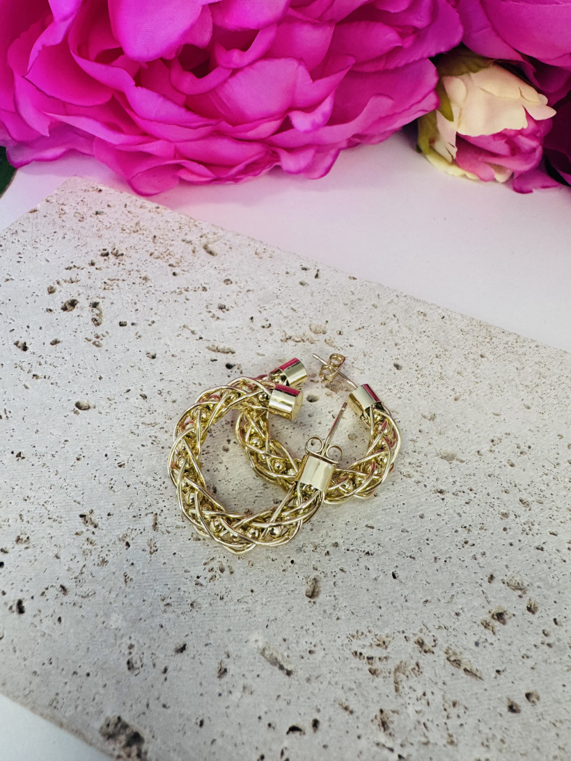 Kolczyki pleciony wzór 13704 M