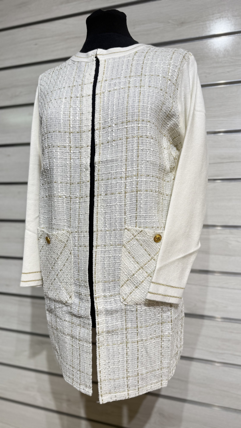 CASACO ABERTO 3/4 TWEED