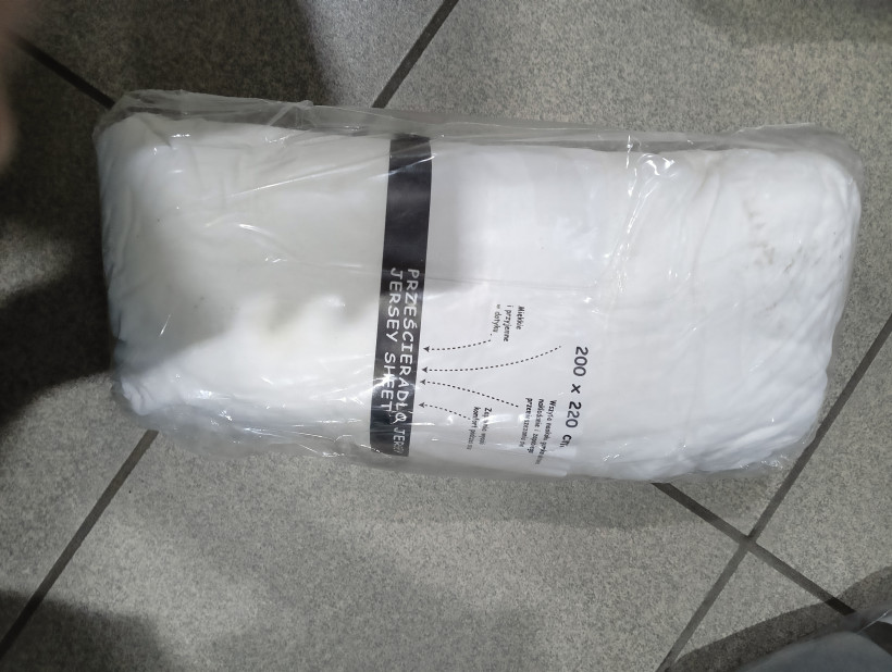 Prześcieradło jersey - 200/220 - 13596 - biały
