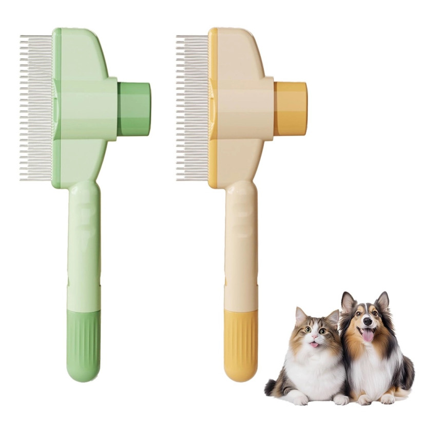 grzebień dla kota/psa żółty