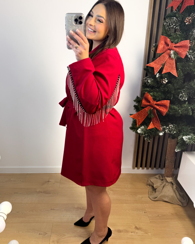 Sukienka MERLYN bordowa