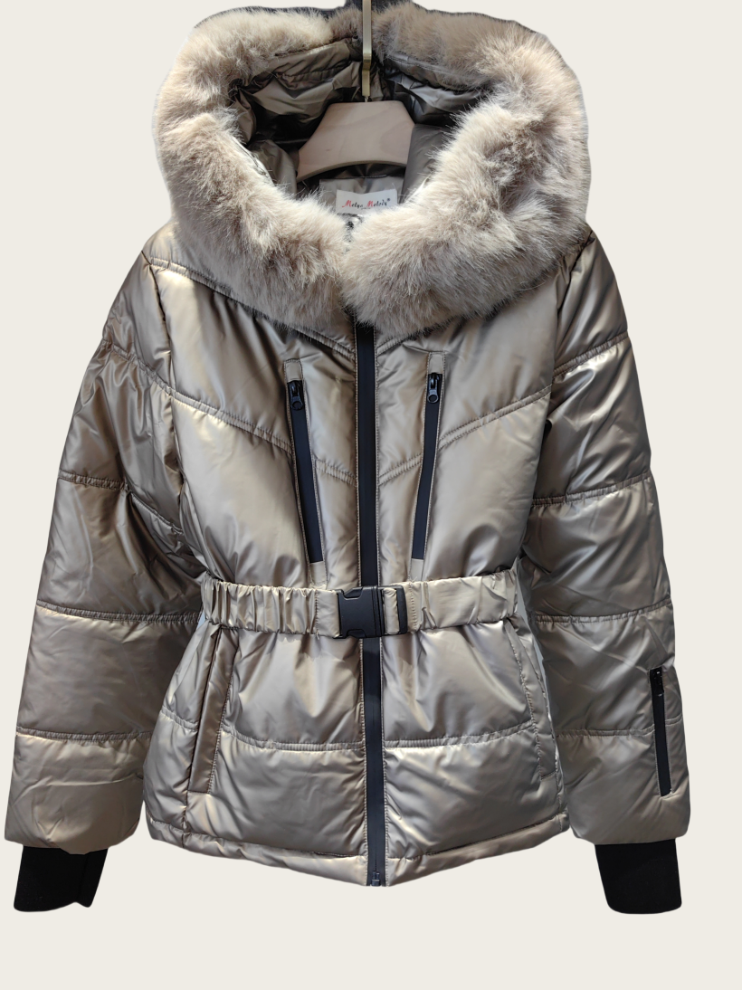 1 ARTICLE ACHETE, LE 2E A -50% Maxi doudoune capuche GOLD 