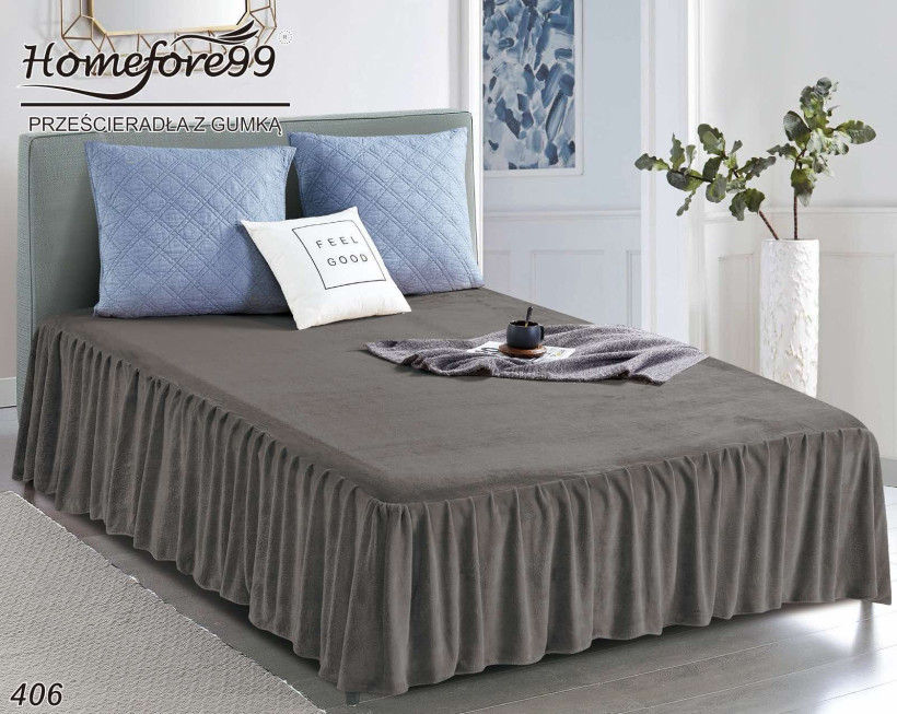 Prześcieradło z gumką 405 i ozdobną falbanką 200x220 cm