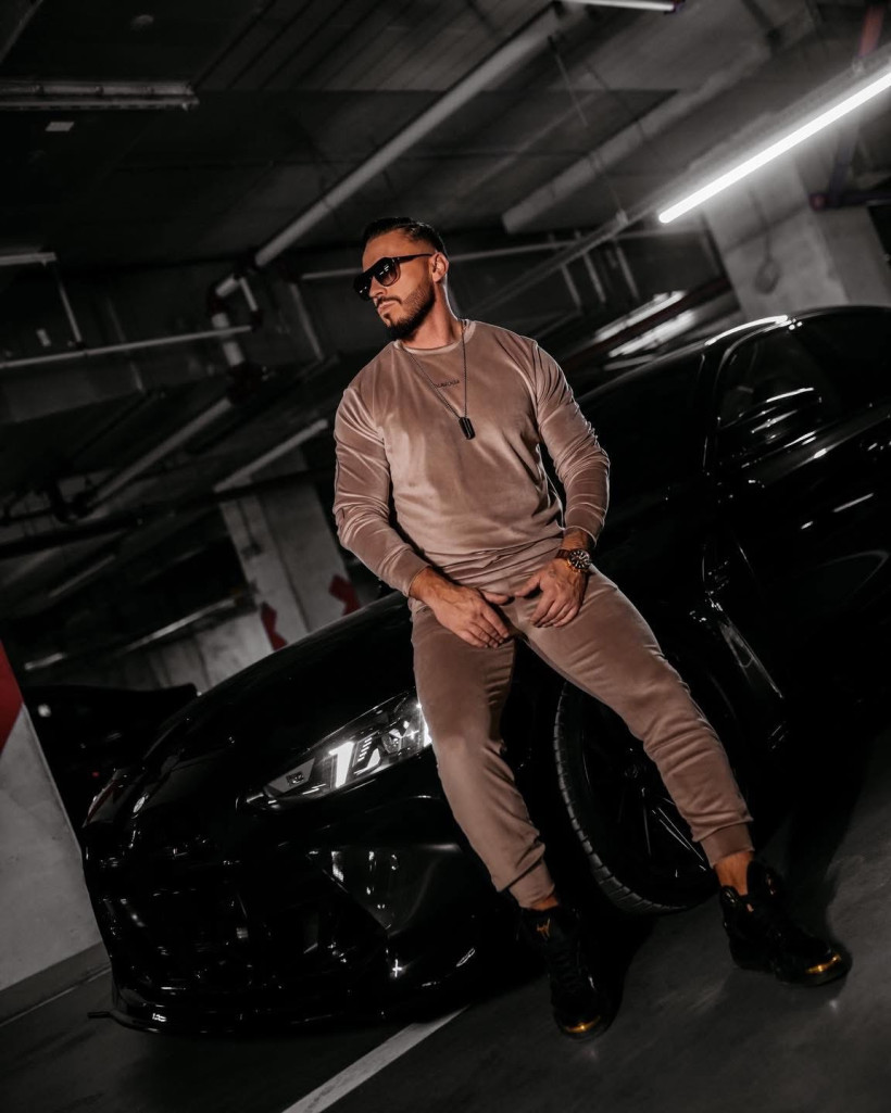 komplet męski VELVET ASH MEN latte