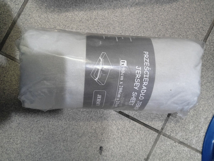 Prześcieradło jersey - 90/200 - 13596 - jasny szary