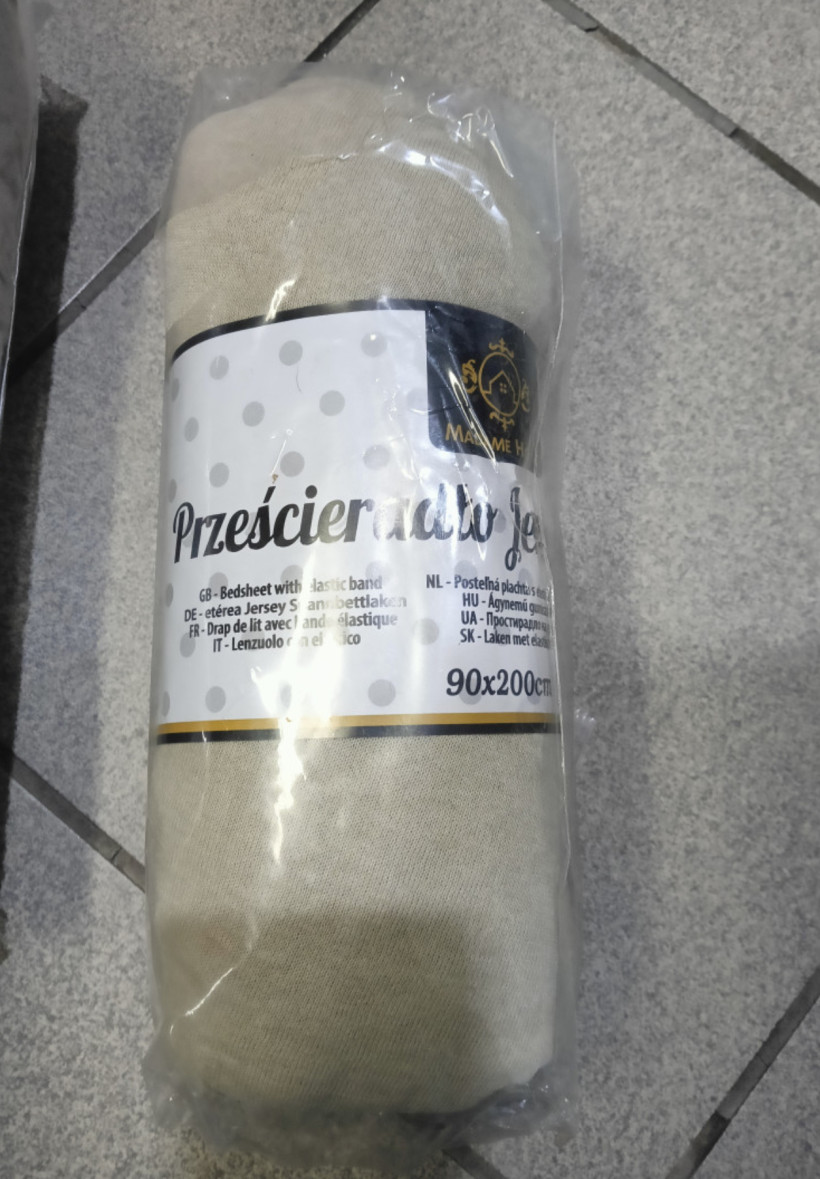 Prześcieradło jersey - 90/200 - 13596 - fango/beż