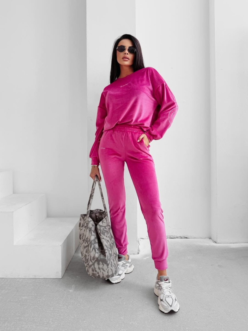 komplet VELVET ASH amarant