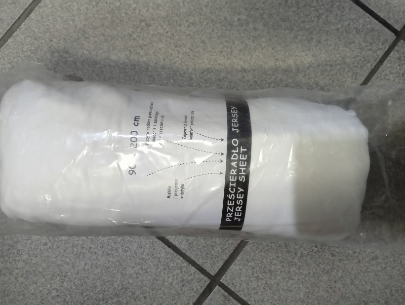 Prześcieradło jersey - 90/200 - 13596 - śmietankowy