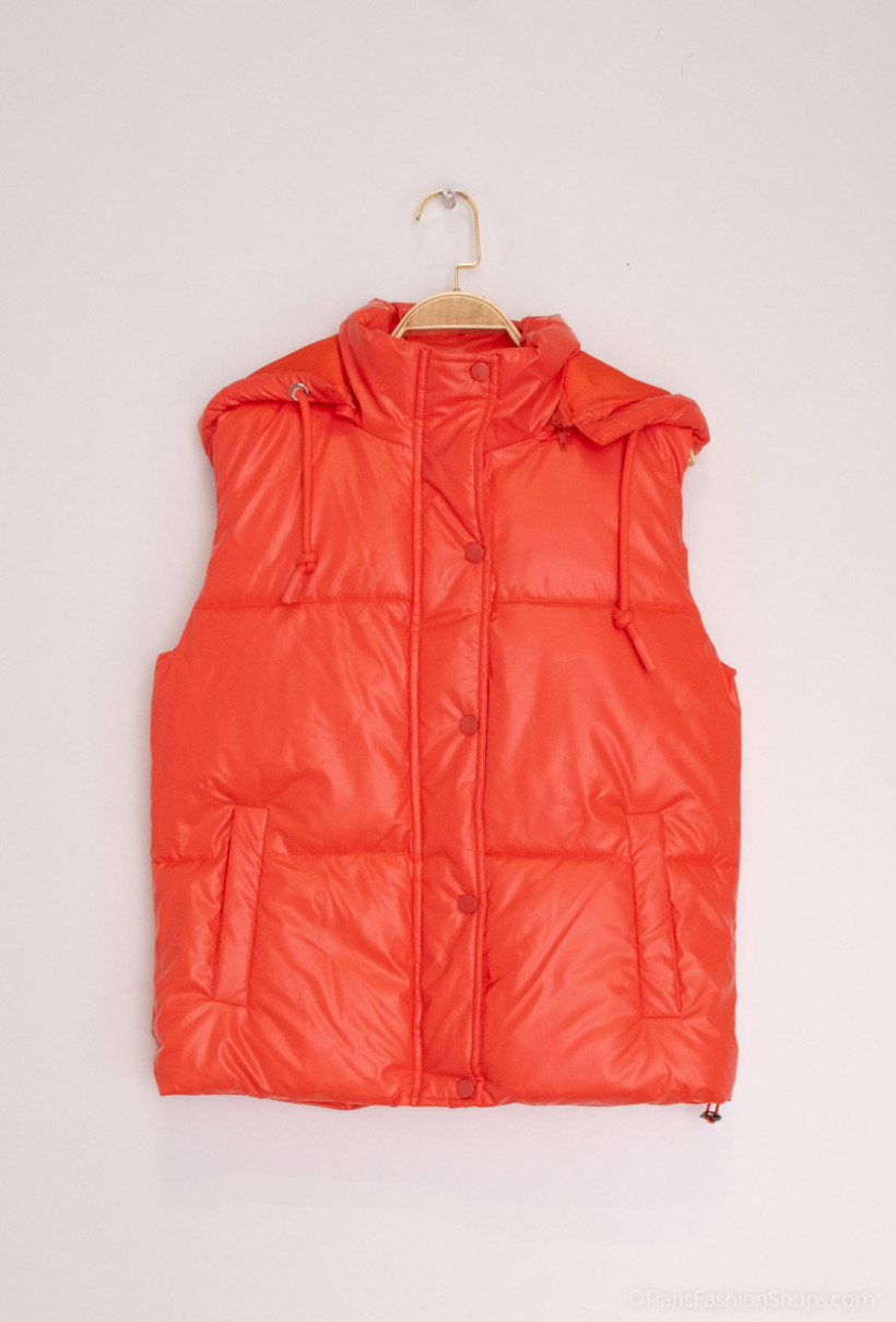 1 ARTICLE ACHETE, LE 2E A -50% Doudoune sans manches orange 