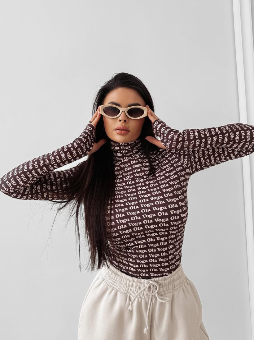 bluzka COREFIELD brąz+beż