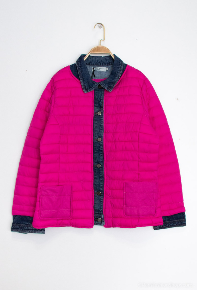 1 ARTICLE ACHETE, LE 2E A -50% Doudoune bimatiere - version fuschia